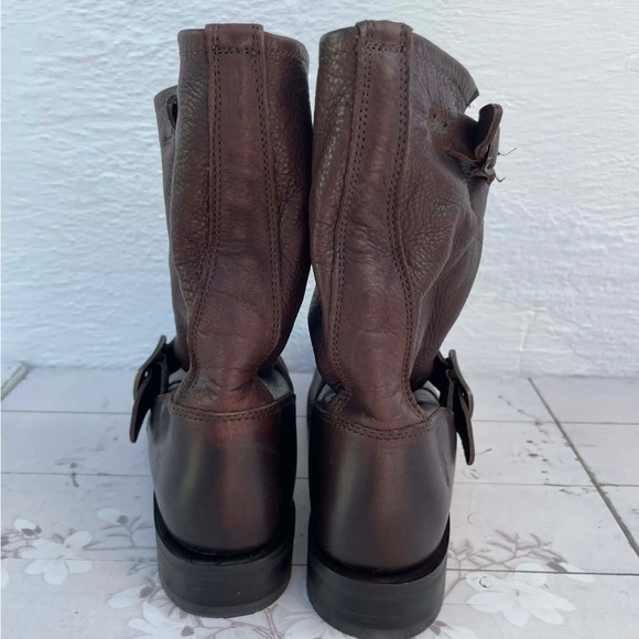 Frye Brown Leather Harness Boots main image 5